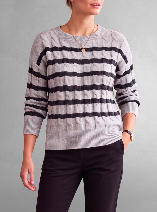 WOMEN'S CREW NECK LONG SLEEVE SWEATER