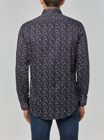 Men's casual long sleeve shirt
