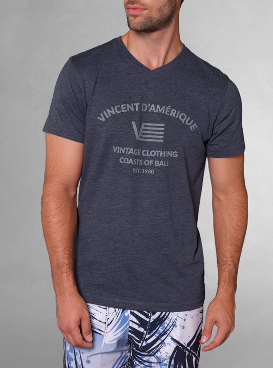 Men's v neck short sleeve t-shirt