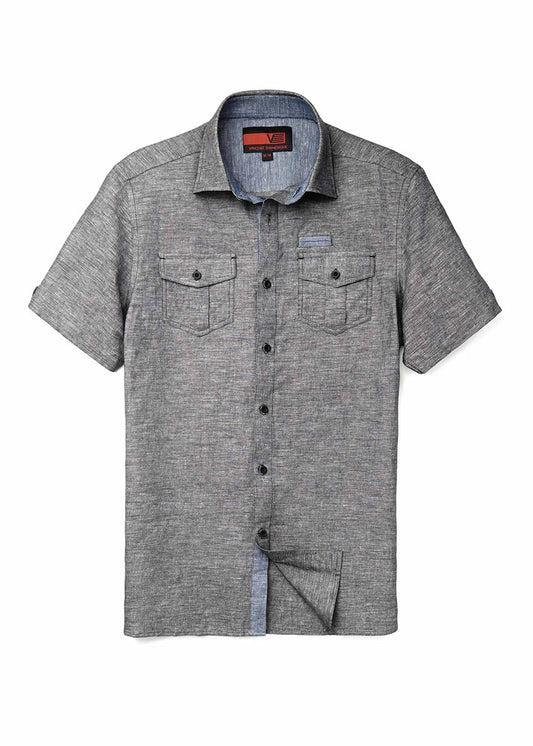 CHEMISE DÉCONTRACTÉE À MANCHES COURTES POUR HOMMES