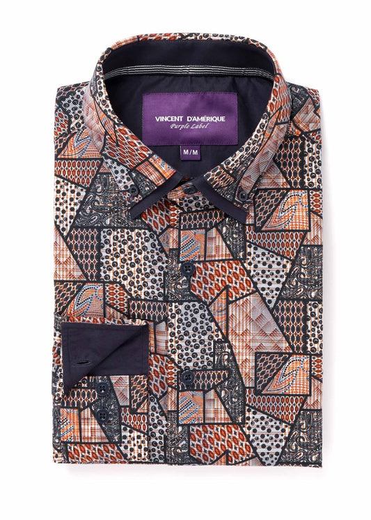 CHEMISE DÉCONTRACTÉE À MANCHES LONGUES POUR HOMMES