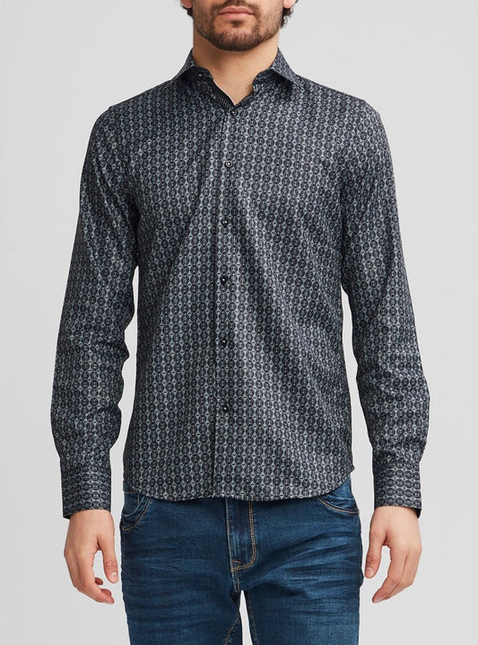 Men's casual long sleeve stretch shirt