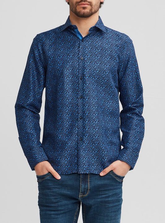 Men's casual long sleeve stretch shirt