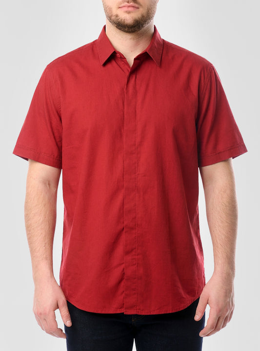 Chemise classique à manches courtes pour hommes
