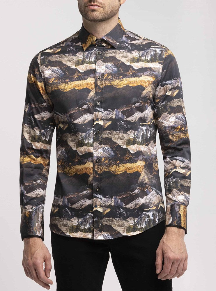 Men's casual long sleeve shirt