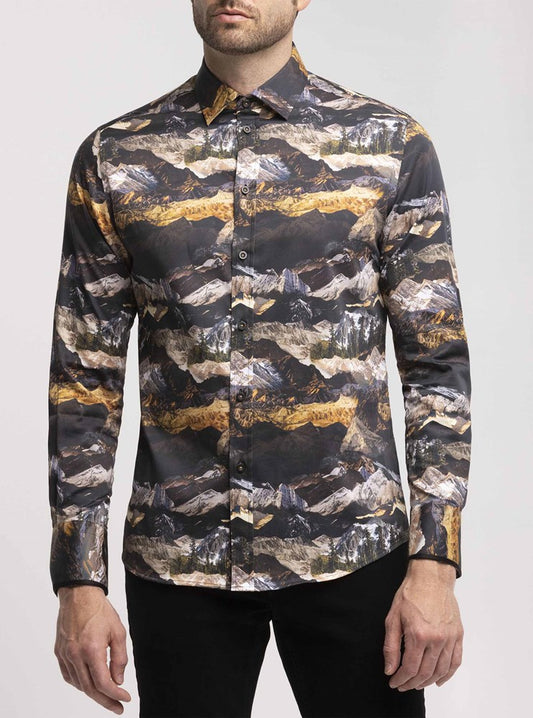 Men's casual long sleeve shirt