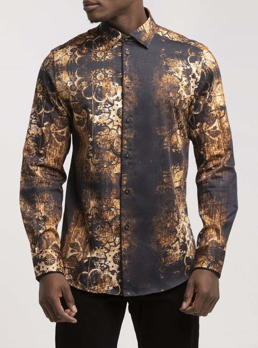 Men's casual long sleeve shirt