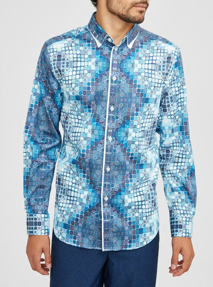 Men's casual long sleeve shirt