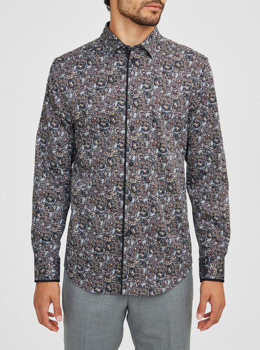 CHEMISE DÉCONTRACTÉE À MANCHES LONGUES POUR HOMMES