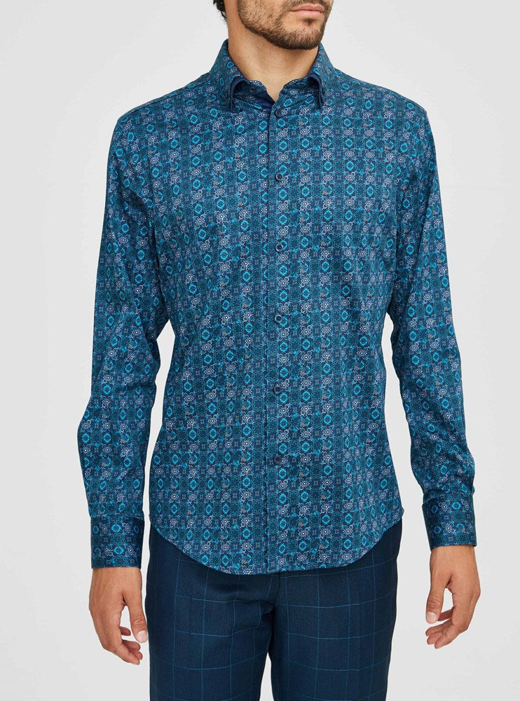 Men's casual long sleeve shirt