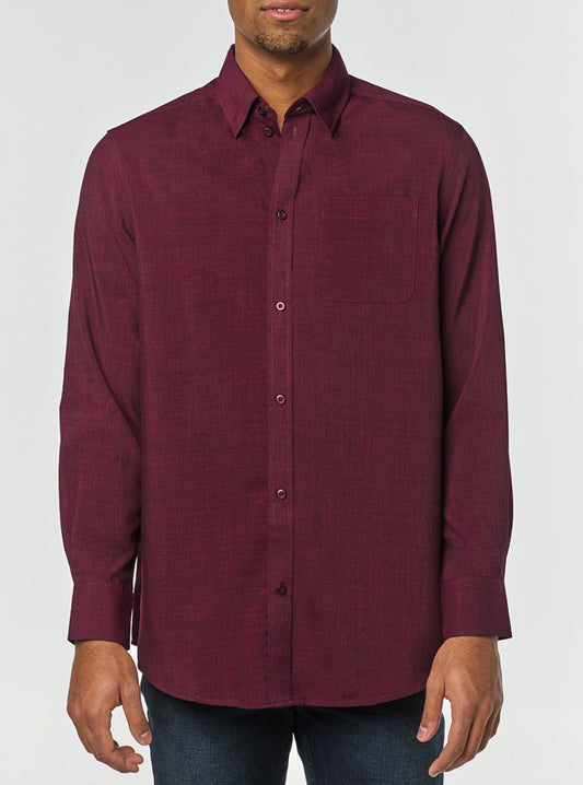 Chemise classique à manches longues pour hommes