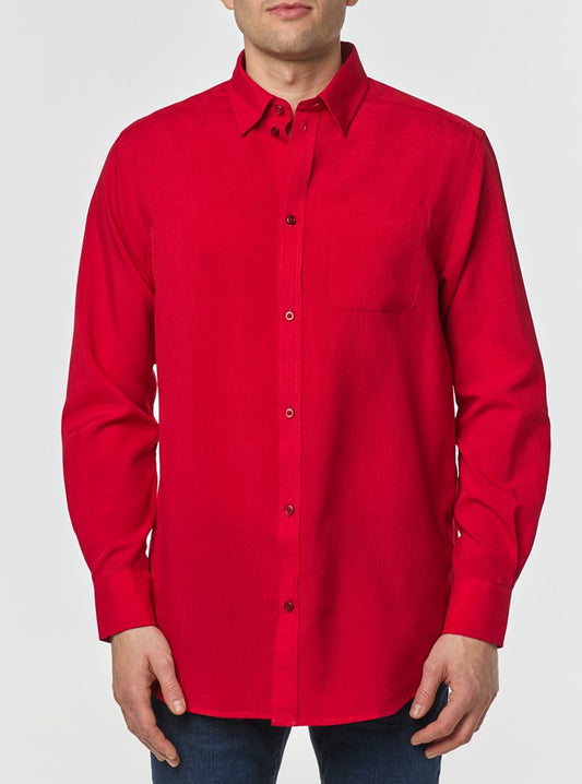 Chemise classique à manches longues pour hommes