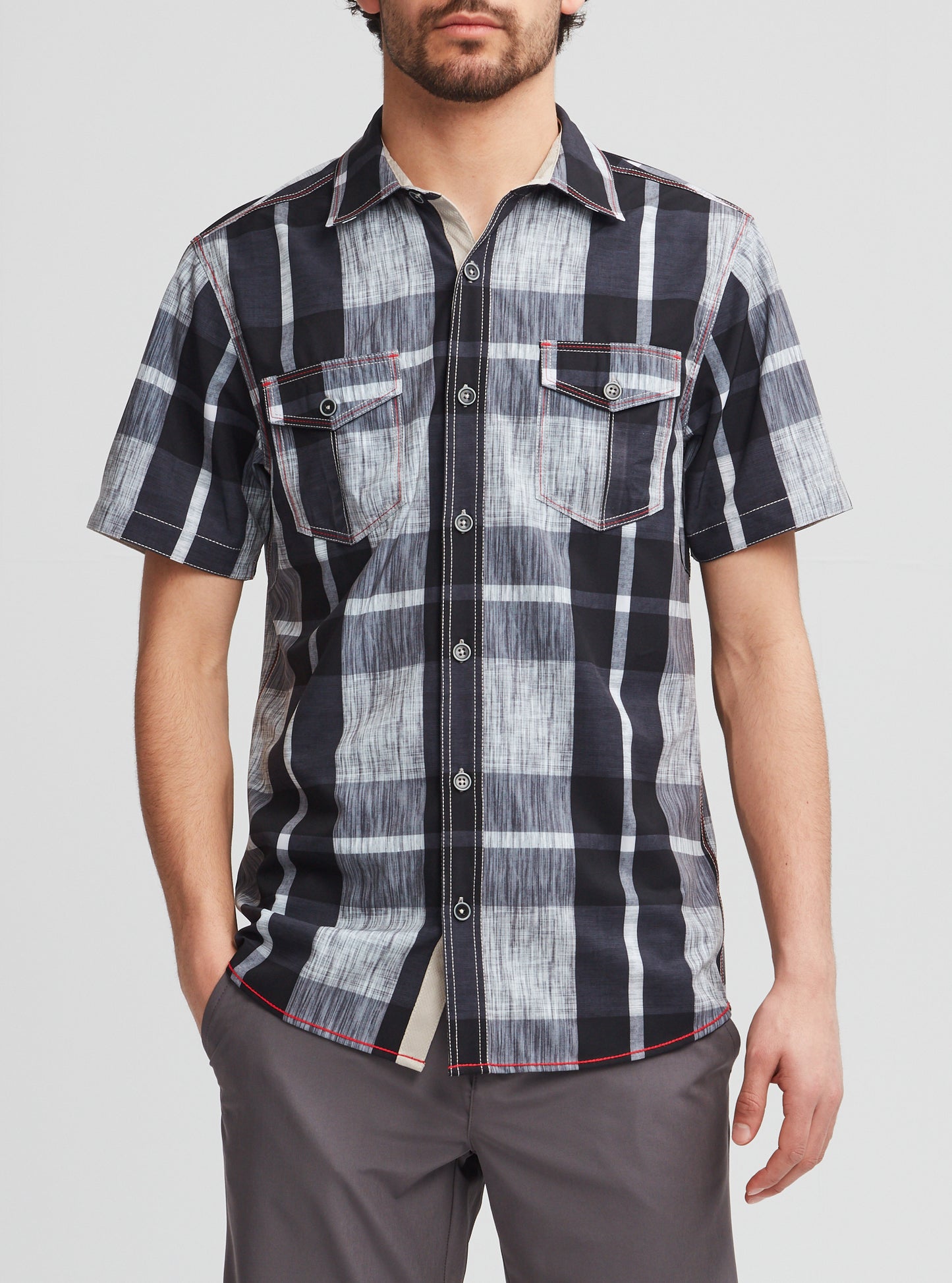 Men's casual short sleeve shirt