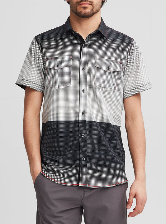 Men's casual short sleeve stretch shirt