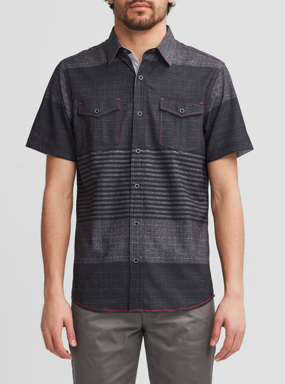 Men's casual short sleeve stretch shirt