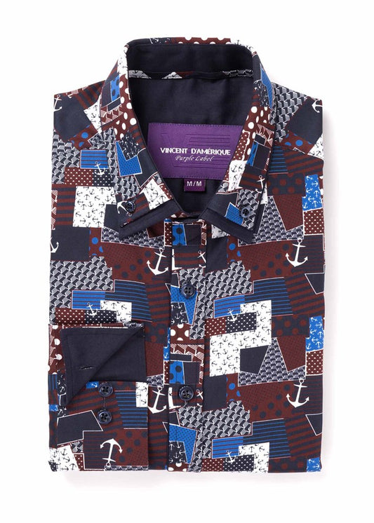 CHEMISE DÉCONTRACTÉE À MANCHES LONGUES POUR HOMMES