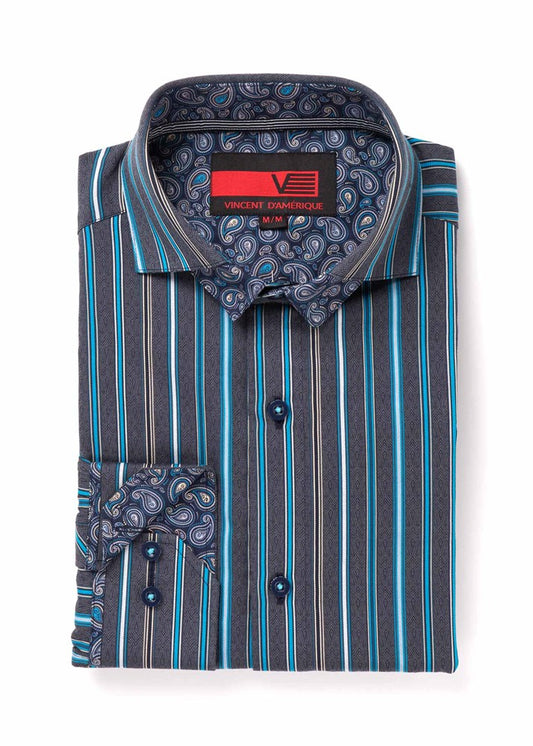 Chemise décontractée à manches longues pour hommes