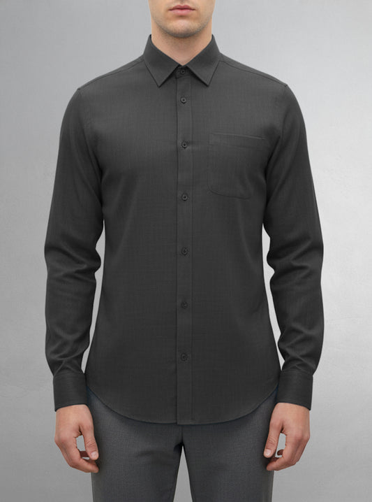 Chemise classique à manches longues pour hommes