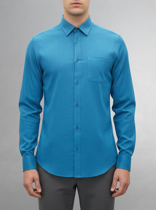 Chemise classique à manches longues pour hommes